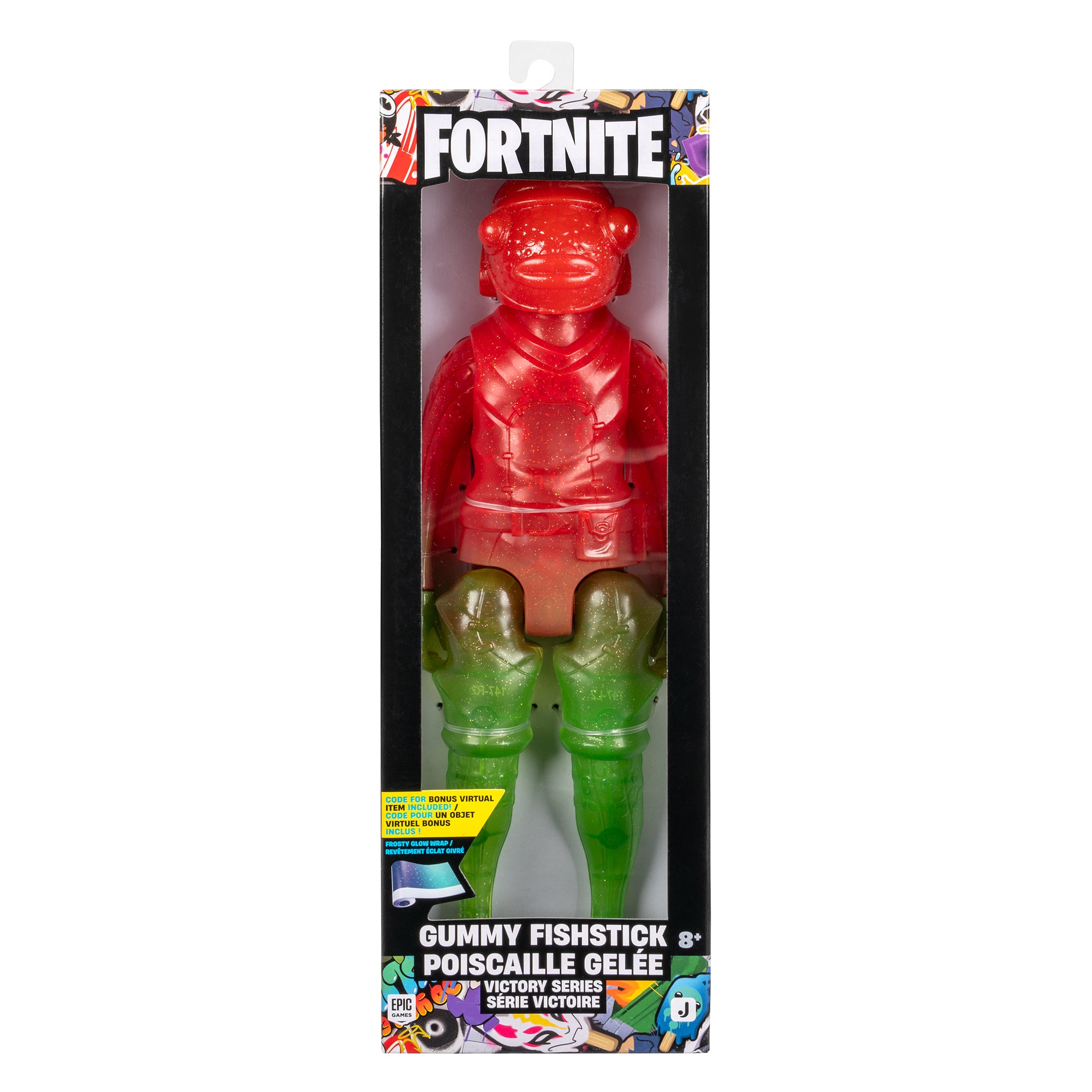FORTNITA - Figura de palito de pescado de gomita de 30 cm
