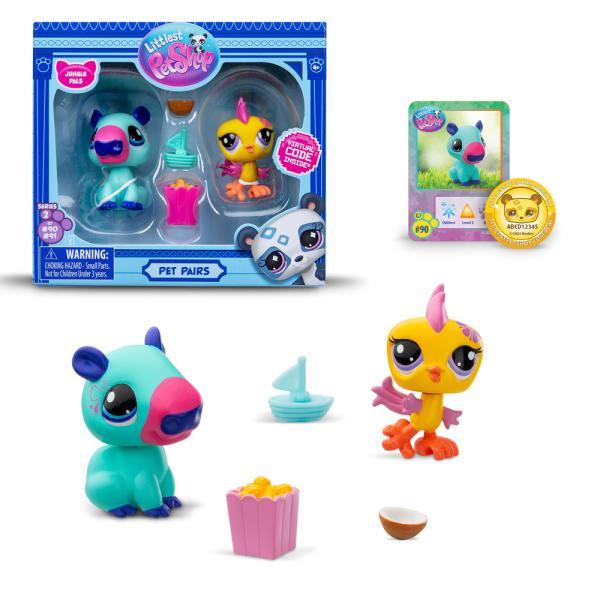 Littlest Pet Shop - Pack de 2 mascotas - Figuras n.° 90 y n.° 91