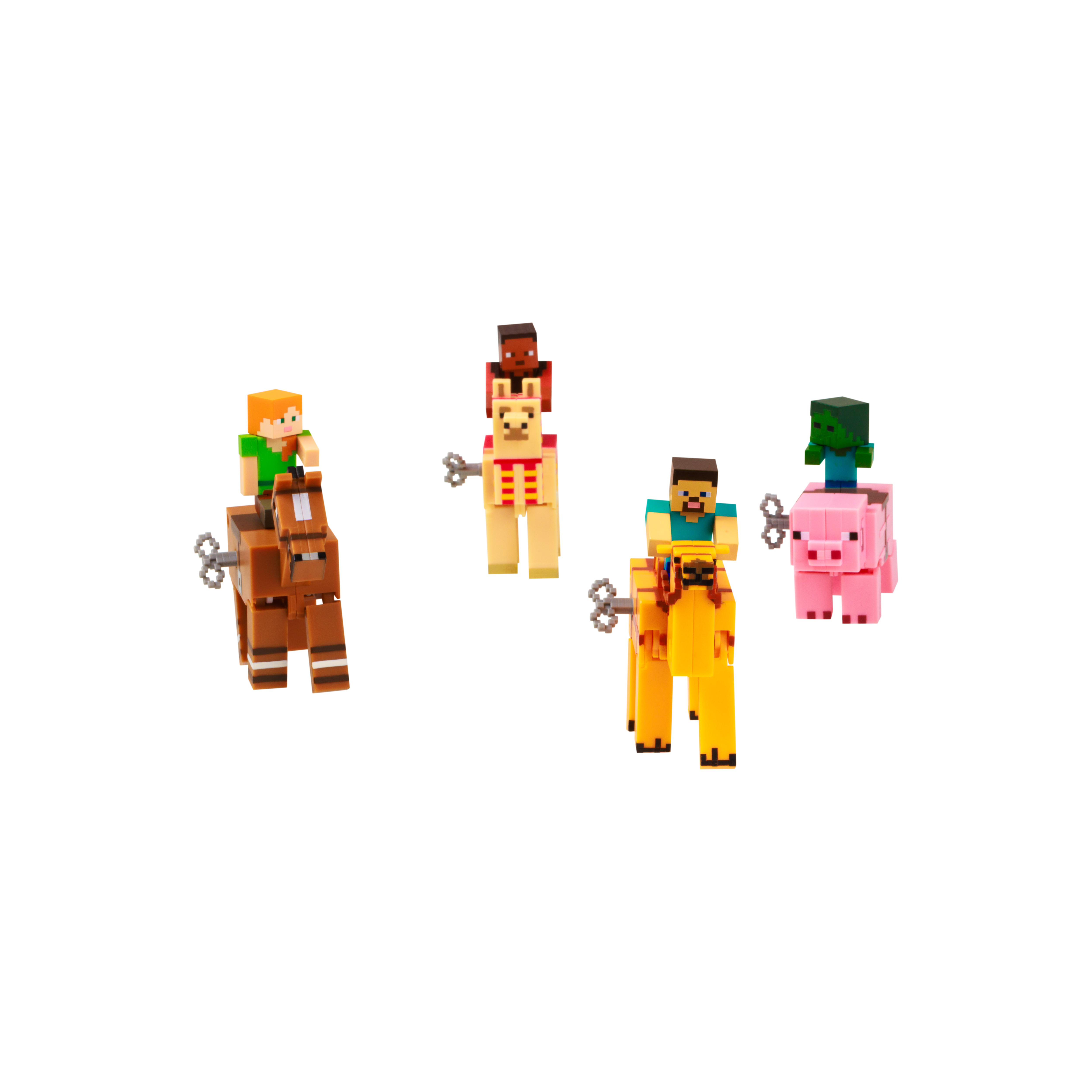 Minecraft - Figura y animal en movimiento