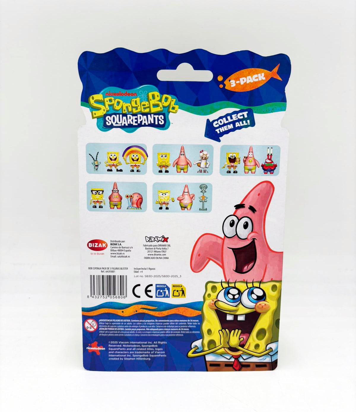 Bob Esponja - Pack de 3 figuras