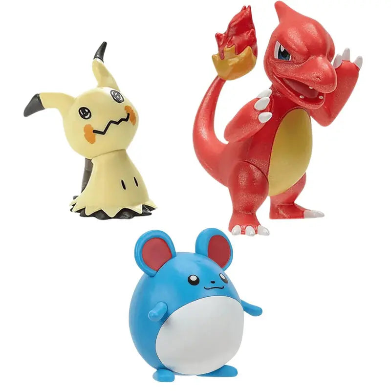 Pokémon Multipack 3 Figuras - Mimikyu + Charmeleon + Marill