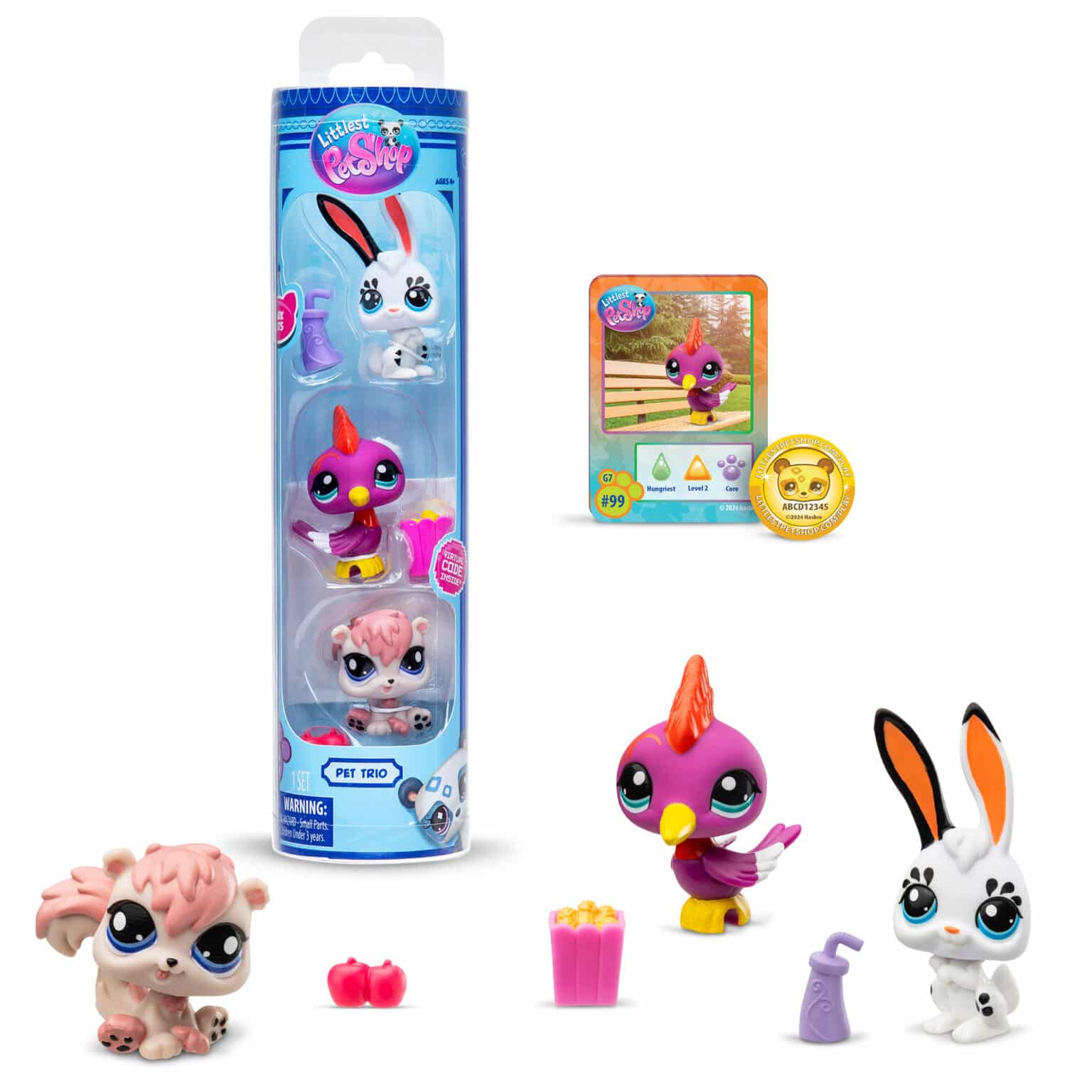 Littlest Pet Shop - Paquete de 3 mascotas #99-#101 