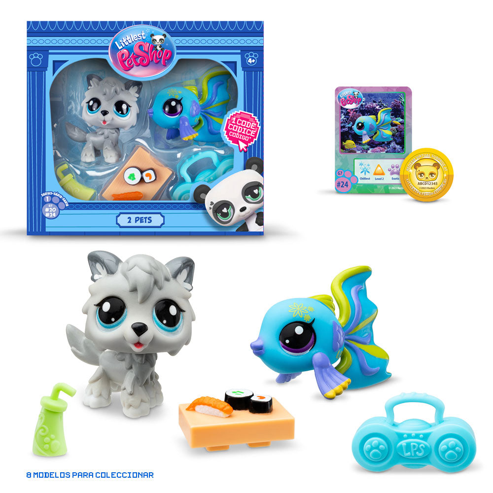 Littlest Pet Shop - Pack de 2 mascotas - Figuras n.° 20 y n.° 24