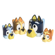 La familia Bluey derrama vasos