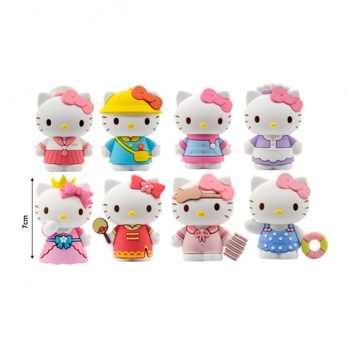 Figura de Hello Kitty vestida, 7 cm